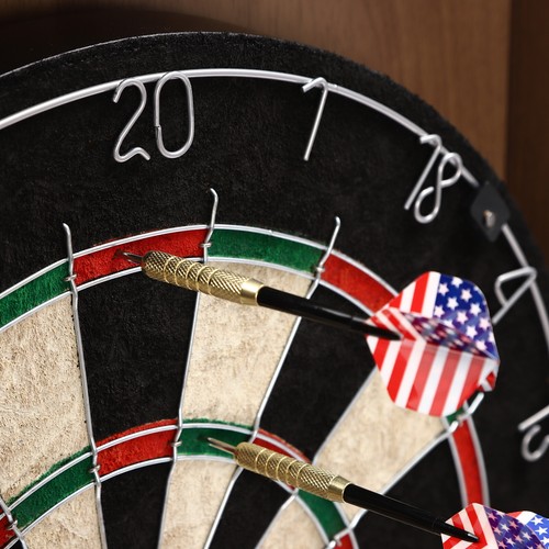 Freccette in legno marrone da parete con armadio e set freccette per adulti - Foto 15 di 17