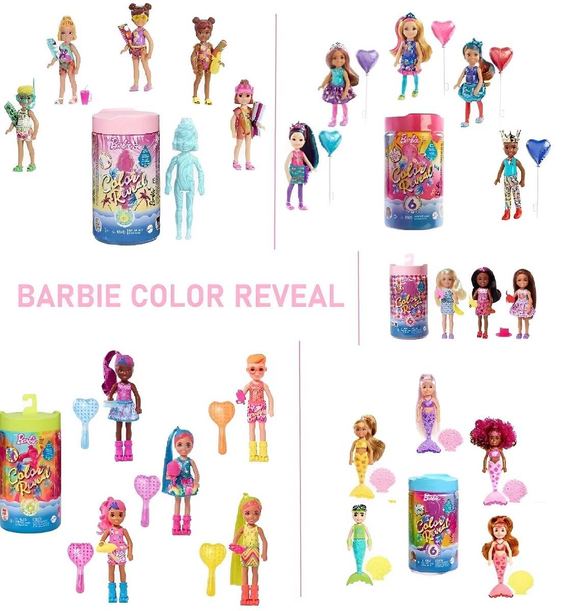 Barbie Chelsea Color Colour Reveal With 6 Surprises All Exciting
