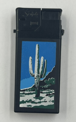 Vintage Scripto Marlboro Unlimited Lighter Tokai Cactus - Untested