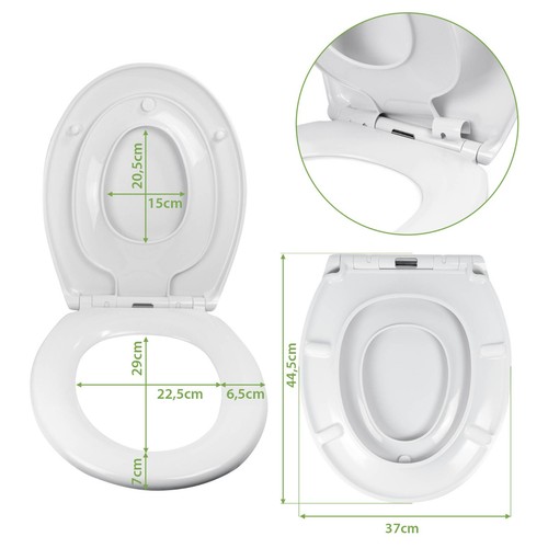 banjado Toilettendeckel mit Absenkautomatik weiß Klobrille Sitzender Buddha - Bild 13 von 17