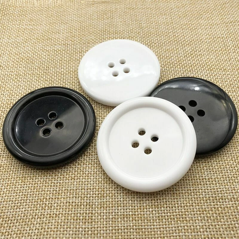 50mm 2" Large Resin Coat Sewing 4-holes Round Buttons DIY Accessories Garment - Image 2 of 4