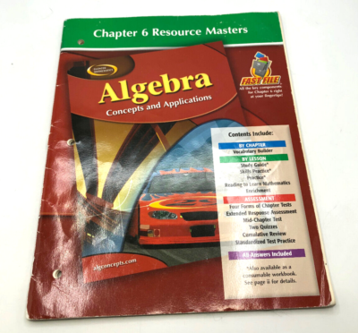 Glencoe Algebra 1 Workbook Answer Key Chapter 6 PDF) Study Guide And