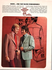 Curlee Knit Sport Coats and Blazers Fashion 1971 Vintage Color Clothing Print Ad