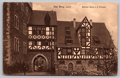 Postcard: Das Berg. Land, Schloss Burg a.d. Wupper, Max Biegel, Divided Unposted