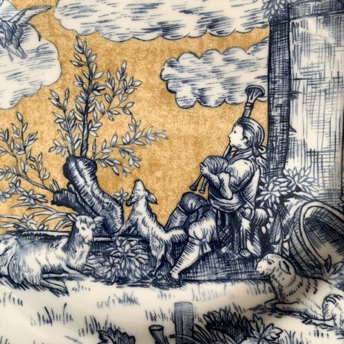 Plato de ensalada de 8"" American Atelier Discontinued English Toile 5076 escena de gaita - Imagen 2 de 3