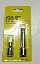 2 piece 3/8" Drive Socket Adapter Extension Bar Set 1-3/4" and 3"