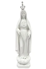 17.5" Our Lady of Fatima with Metal Crown Virgin Mary Catholic Statue Vittoria 