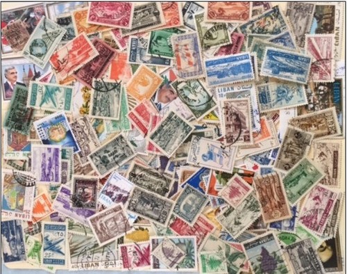 LIBAN FRANCE COLONIES COLLECTION OF USED 975 DIFFERENT STAMPS HCV LOT (LEB 02) - Picture 2 of 4