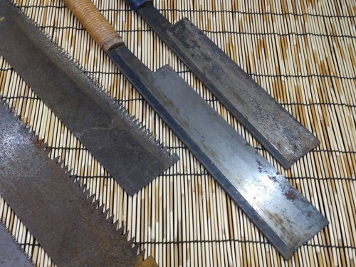Broken Japanese vintage Pull Saw Draw Saw Carpentry Tool Japan blade 720mm BB695 - Picture 9 of 24