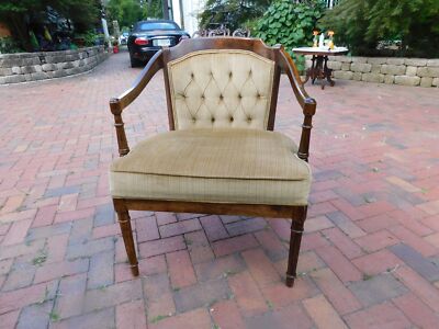 Statesville Ross Mid-Century Arm Chair Gold Velvet Upholstery