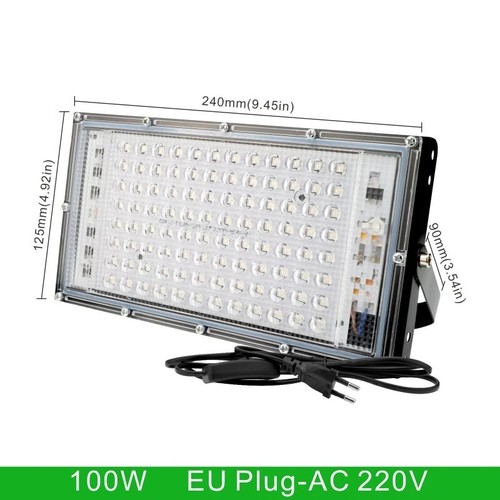 LED UV Light 100W Black Party Stage Floodlight Flood DJ Purple Lamp Club Glow - Picture 10 of 10