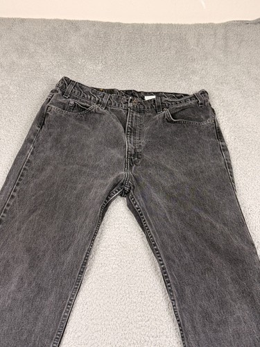 VINTAGE Levis 505 Jeans Mens 36x31* Black Charcoal Orange Tab Regular USA 90s - Picture 6 of 20