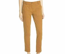 238 NWT Eileen Fisher Organic Cotton Cozy Stretch DARK CLAY Slim Pants Sz. 8 12