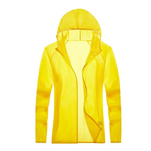 Women Solid Rain Jacket Outdoor Hooded Windproof Loose Coat Raglan Cuff - Picture 44 of 46