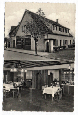 Ak Foto Hotel Restaurant Post Stuben Auerbach Bensheim