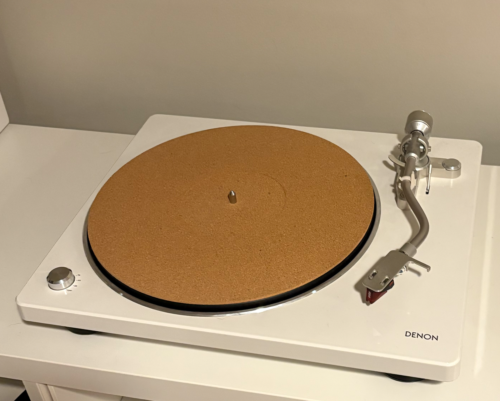Denon DP-400 Semi-Automatic Analog Turntable - White