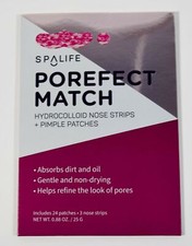1 SpaLife POREPERFECT MATCH 3 Hydrocolloid Nose Strips  24 Pimple Patches PINK