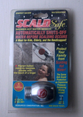 SCALD SAFE Model SS-981 Shower Hot Water Sensor. Protects From Shower ...
