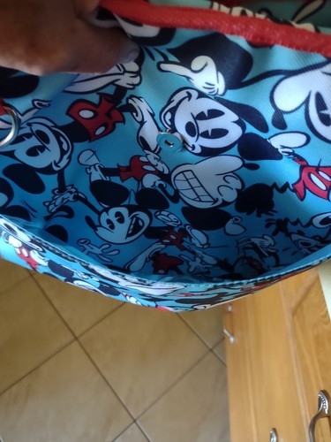 Disney Store Pie-Eyed Mickey Mouse Large Insulated Zip Cooler Tote Bag NEW NWT - Picture 7 of 8