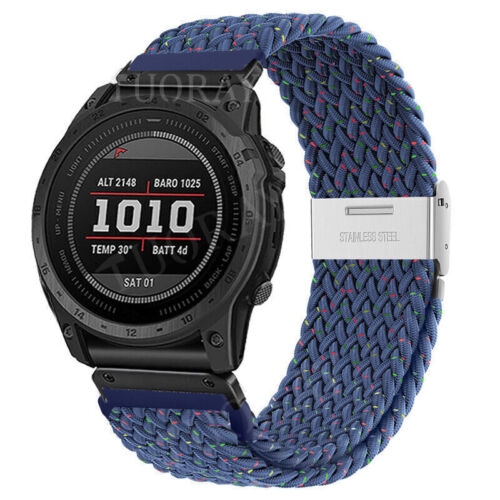 For Garmin Fenix 5 5X Plus 6 6X 7 7X Pro QuickFit Braided Nylon Watch Band Strap - Picture 33 of 55