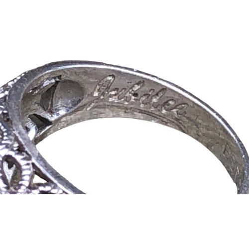 Joseph Esposito ESPO Jubilee 925 Filigree Ring w Large Round Peach CZ Sz 8.25 - Picture 7 of 9