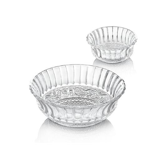 Juego de 6 fruteros de vidrio transparente para servir aperitivos postres o cocina diaria - Imagen 1 de 4