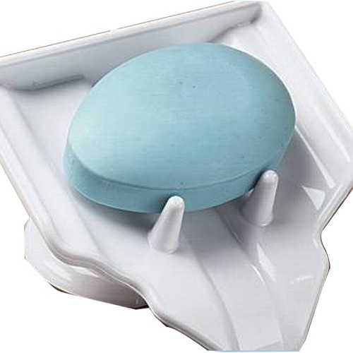 Soap Dish Holder Self Draining Bar Soap Saver Suction Cup Bathroom - Picture 3 of 12