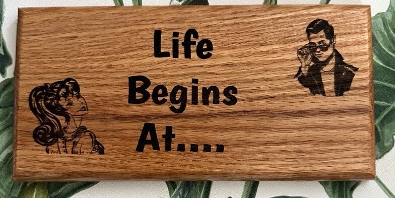 His And Hers Wooden Vintage Plaque Suitable For Hanging Mounting  - Image 2 of 2