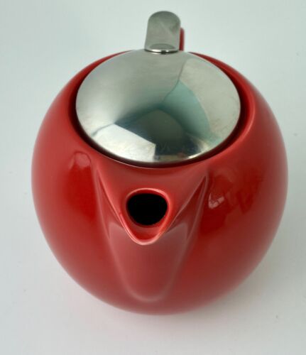 Bee House Teapot with Diffuser Ceramic 23oz Red - Picture 2 of 10