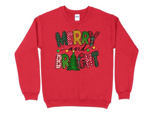 Merry and Bright Sweatshirt, Merry Christmas Shirt for Women, Christmas Crewneck - Bild 7 von 19