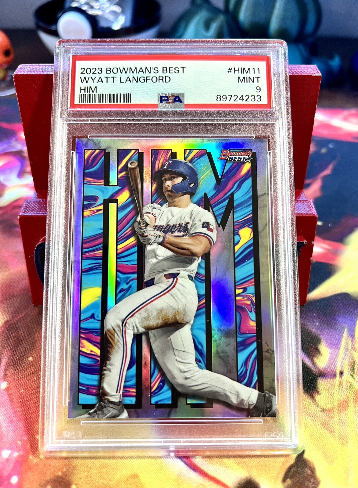 2023 Bowman’s Best HIM WYATT LANGFORD #HM-11 SSP Texas Rangers Rookie PSA 9