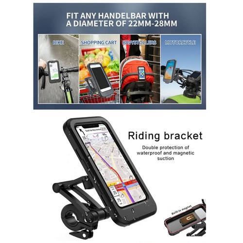Universal Adjustable Waterproof Bike Cycle Phone Support Mount Holder Case - Picture 7 of 11