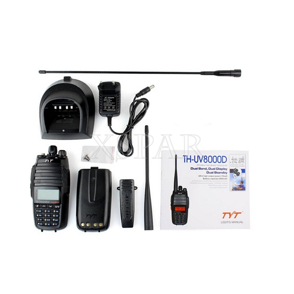 TYT TH-UV8000D 10W 10KM 3600Mah FM Transceiver Walkie Talkie Dual Band Radio