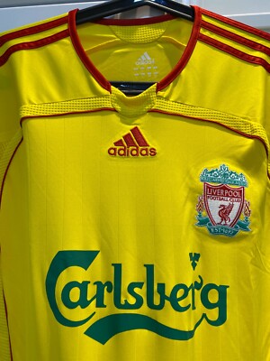 2006 2007 adidas リヴァプール vtg ユニフォーム イエロー Liverpool FC Adidas Yellow Jersey Shirt 2006-2007 Size Large