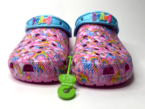 Crocs Kinder klassischer Lisa Frank Einhorn Clog - Junior Größe 6 - neu mit Etikett - Bild 2 von 5