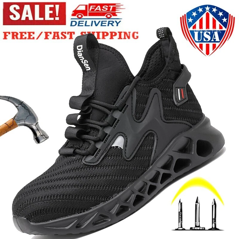 Mens Steel Toe Work Boots Indestructible Comfortable Slip Resistant Hiking Boot