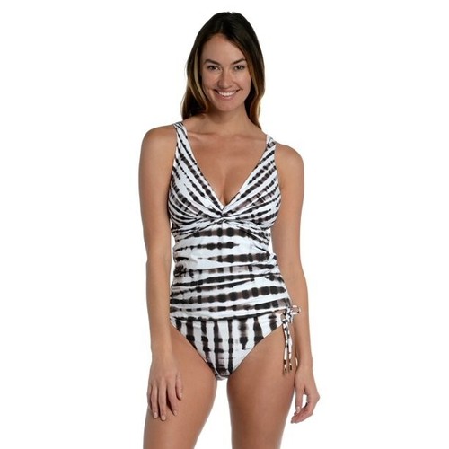 La Blanca Women's Java Twisted Bamboo Tummy Control Tankini Swim Top Size 8 - Picture 3 of 7
