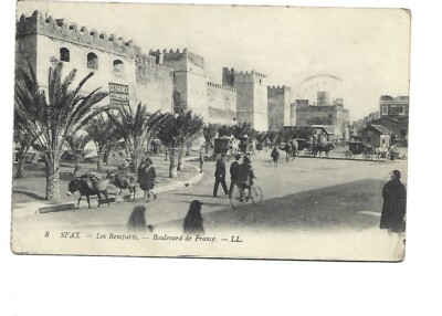 Tirage D'époque Vintage Tunisie Sfax Remparts Circa 1900 - Photo Ancienne 8x11 Cm