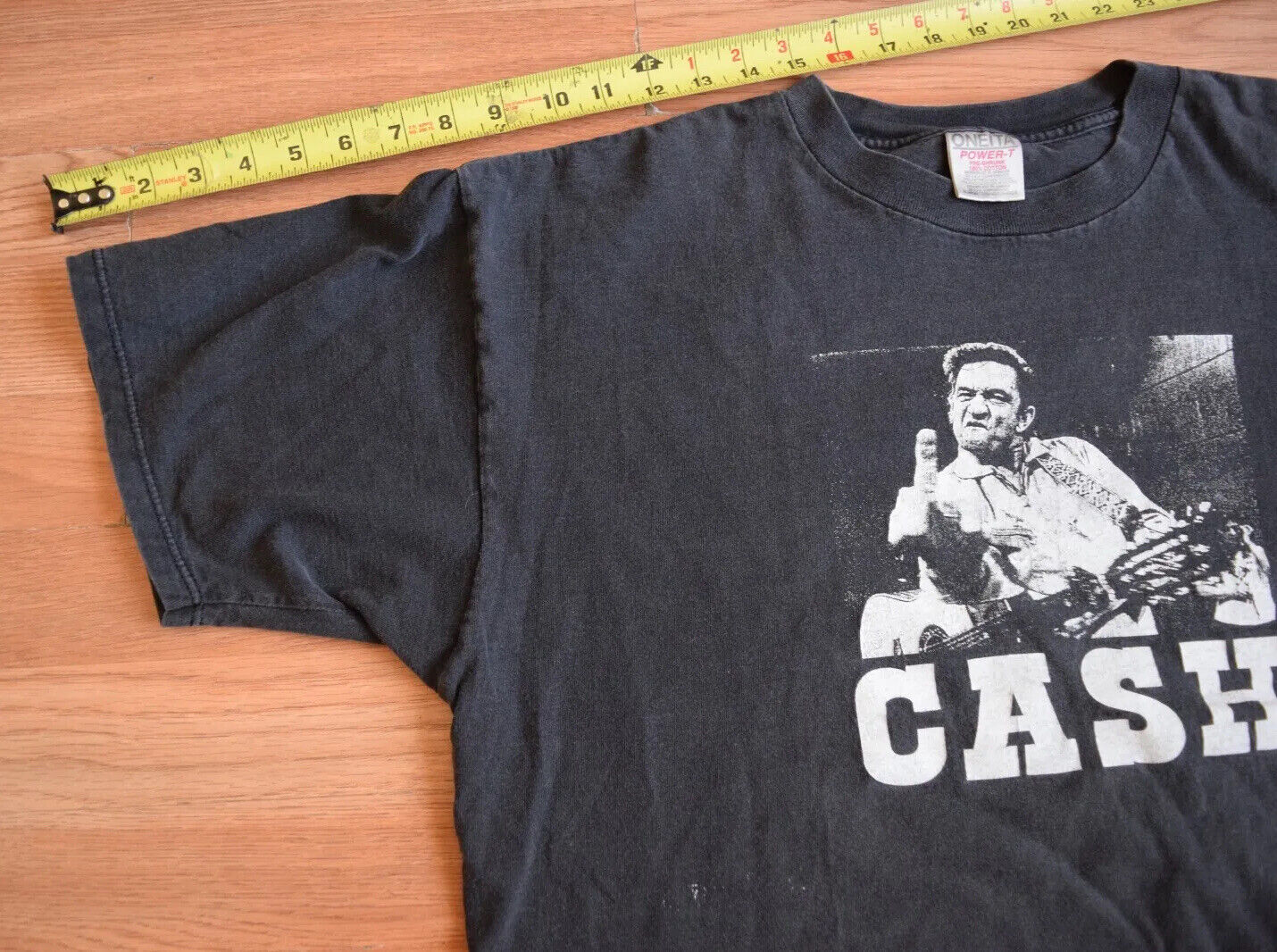 Vintage 1990s Johnny Cash Middle Finger Shirt Tee… - image 10