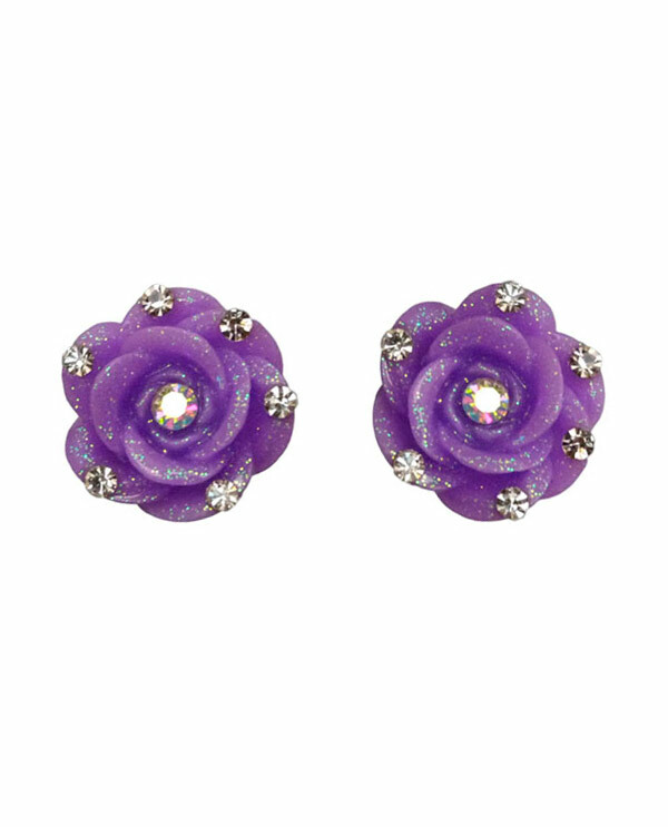 Boucles d'oreilles Dormeuses - Cristal Bleu Nuit & Strass | Les Trésors d 'Anastasia