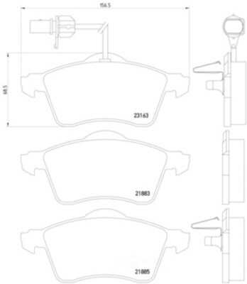 Disc Brake Pad Set-MV Hella-PAGID 355008931 fits 1999 VW EuroVan