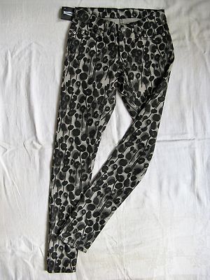 CHEAP MONDAY Damen Jeans Leopard Stretch W24/L30 low waist slim fit skinny leg 