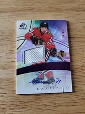 2020-21 SP Game Used Purple #141 Nicolas Beaudin JSY AU SN 04/65
