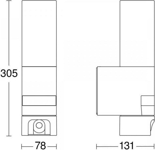 Steinel LED-Sensor-Außenwandleuchte L 620 CAM anthrazit Überwachungskamera - Bild 6 von 6