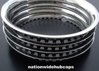 4 GM 15" STAINLESS STEEL WHEEL TRIM RINGS BEAUTY RIMS GLAMOUR RING RIM BAND