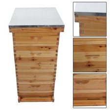 4 Layer 18-Frame Complete Bee Hives and Supplies Starter Kit Beeswax Coated