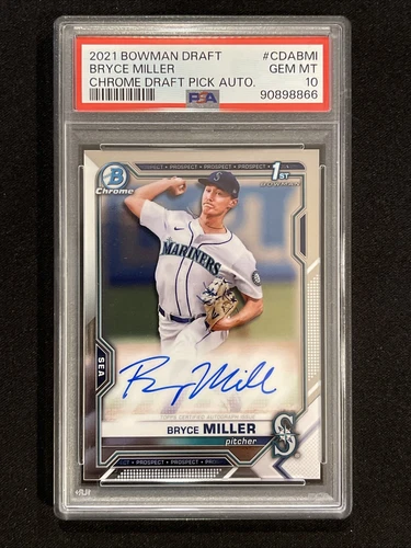 2021 Bowman Draft-Bryce Miller #CDA-BMI Auto-PSA 10 Gem Mint