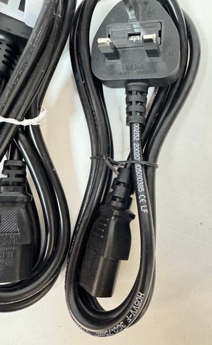 Fused 3-Prong IEC C13 Power Cable Cord w/ UK Type G Plug (BS 1363), Pack 3 - Picture 12 of 13