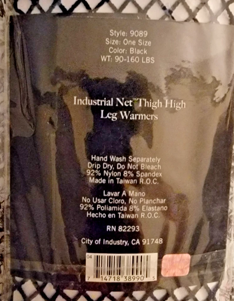 Calentadores de pierna hasta el muslo Leg Avenue negros con red nuevos con etiquetas - talla única para la mayoría Foto 4 de 4