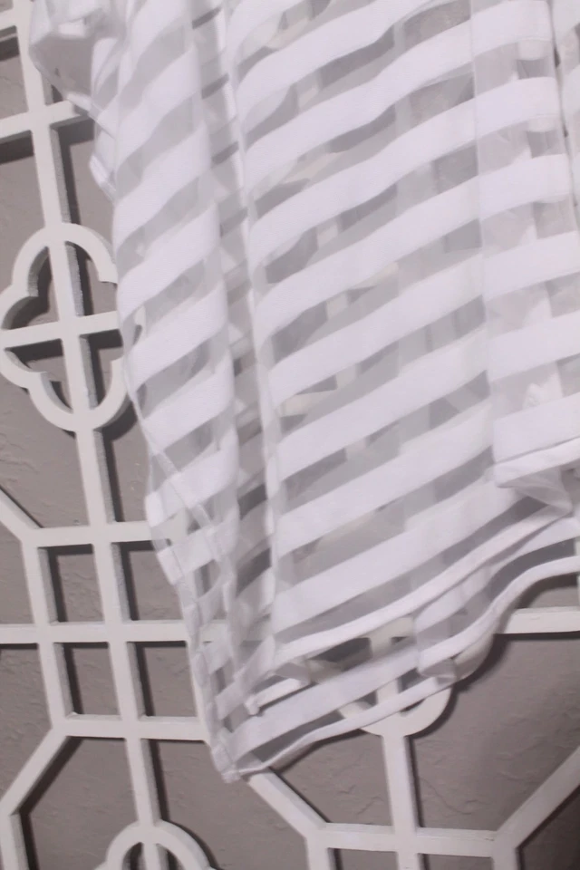 Plumero Mujer Talla Única Blanco Informal Ligero Frente Abierto Kimono Elástico Foto 3 de 4